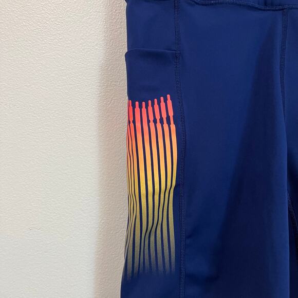 Savage XFenty Band It High Waist Blue Bike Shorts Size Large - Picture 4 of 8